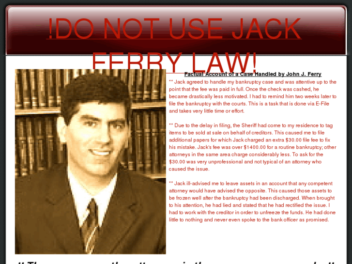 www.donotusejackferrylaw.com