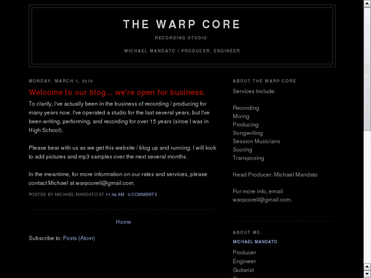 www.warpcoremusic.com