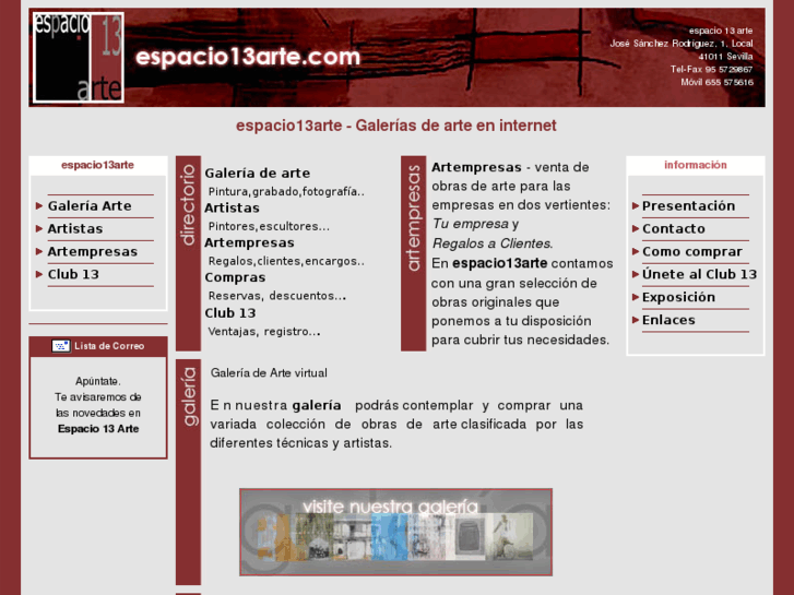 www.espacio13arte.com