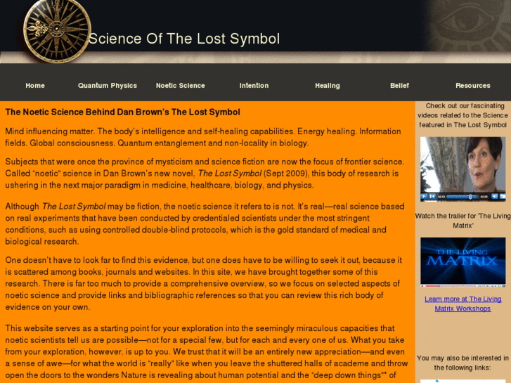 www.thelostsymbolscience.com