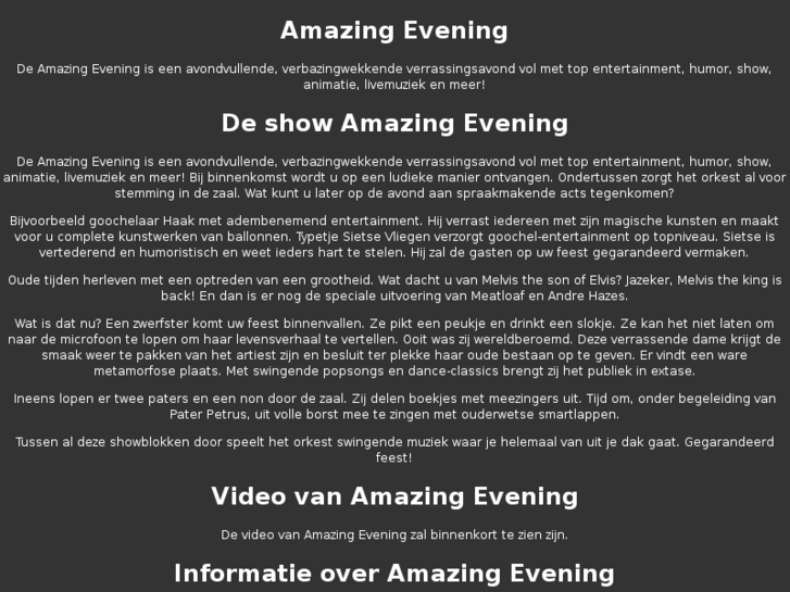 www.amazingevening.nl