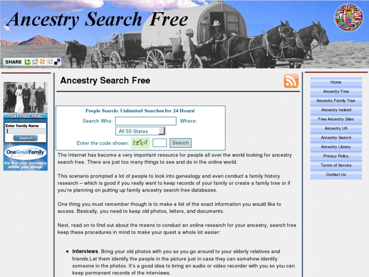 www.ancestrysearchfree.com
