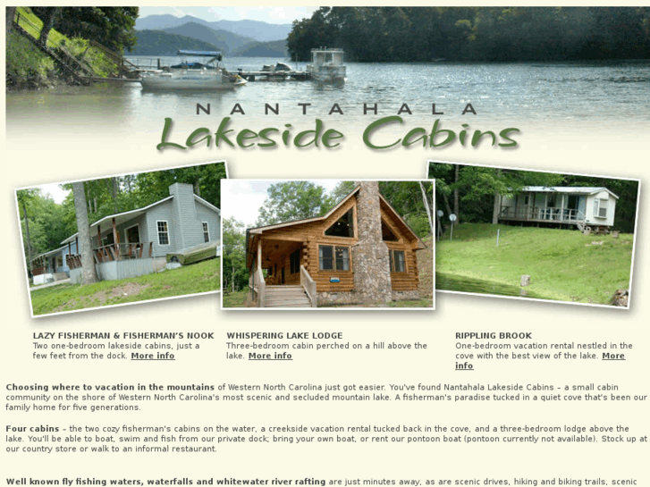 www.nantahalalakesidecabins.com