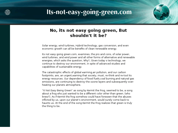 www.its-not-easy-going-green.com