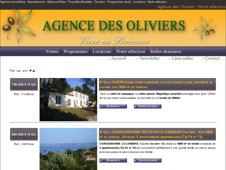 www.agencedesoliviersselection.com