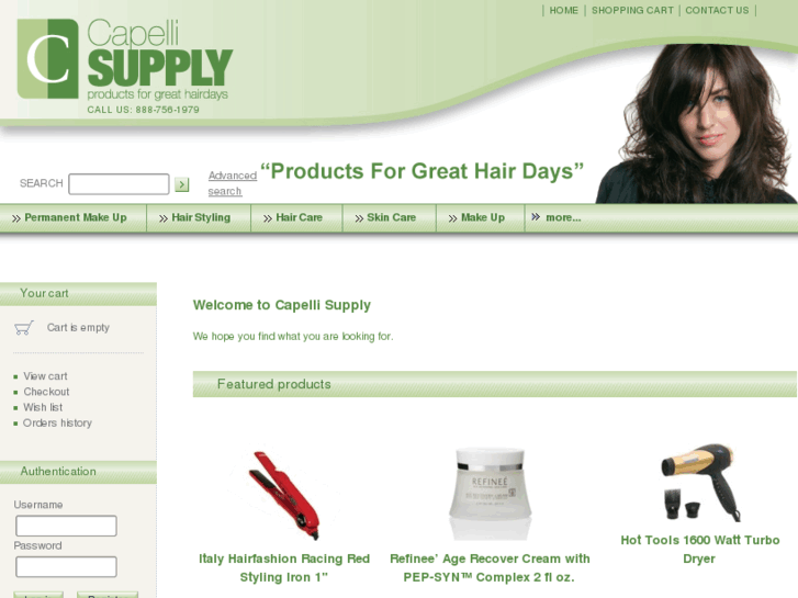 www.capellibeautysupply.com