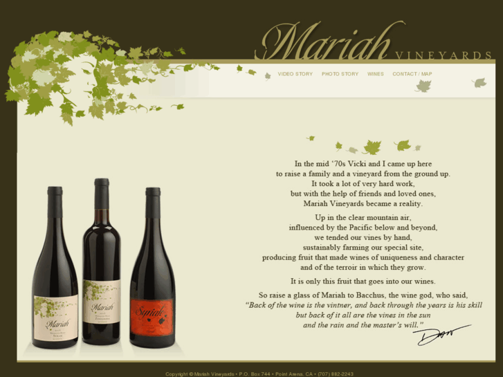 www.mariahvineyards.com