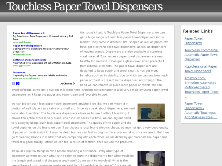 www.touchlesspapertoweldispensers.org