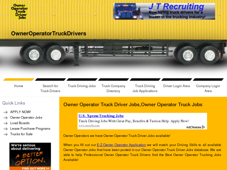 www.owneroperatortruckdriverjobs.com