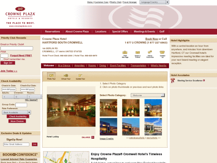 www.crowneplazacromwell.com