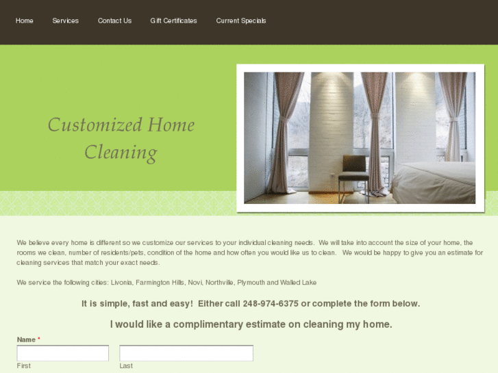 www.customizedhomecleaning.com