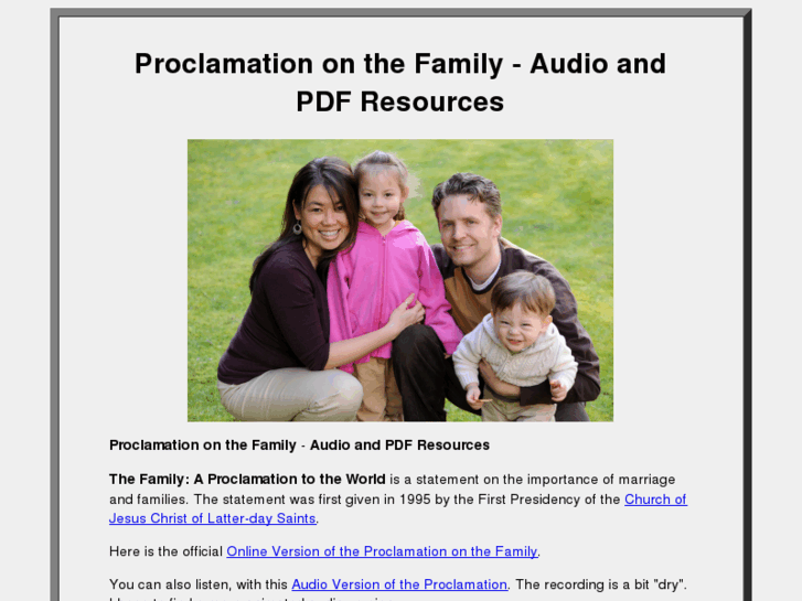 www.proclamationonthefamily.com