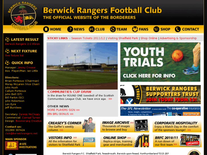 www.berwickrangers.net