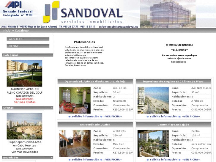 www.inmobiliariasandoval.es