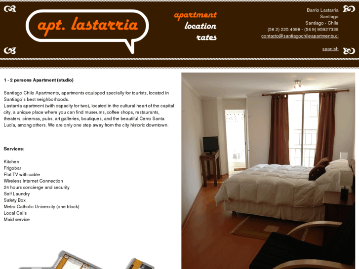 www.santiagochileapartments.cl