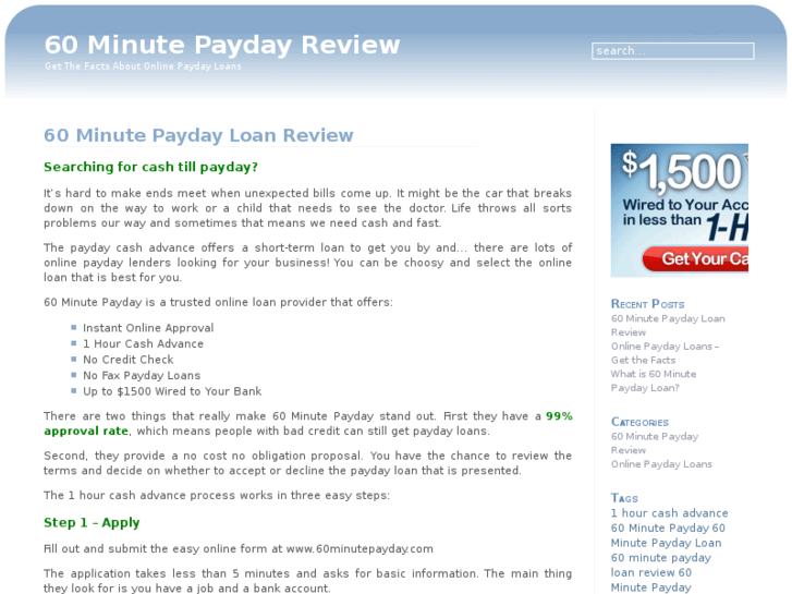 www.60minutepaydayreview.com