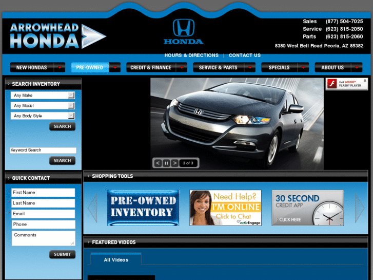 www.arrowheadhondapreowned.com