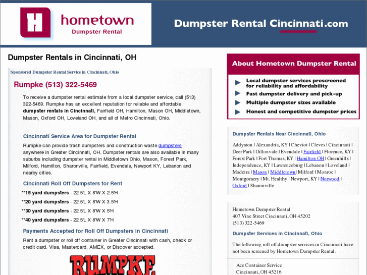 www.dumpsterrentalcincinnati.com