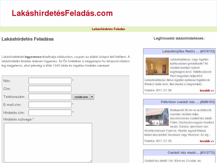 www.lakashirdetesfeladas.com