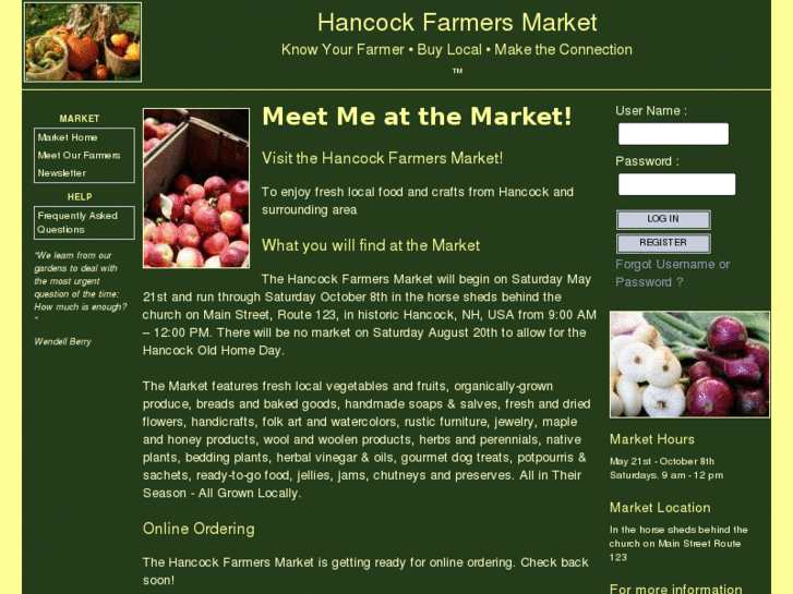 www.hancockfarmersmarket.com