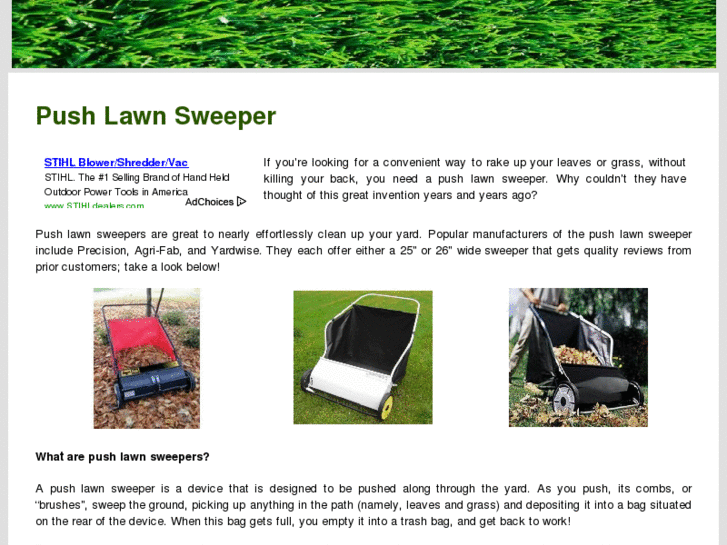 www.pushlawnsweeper.com