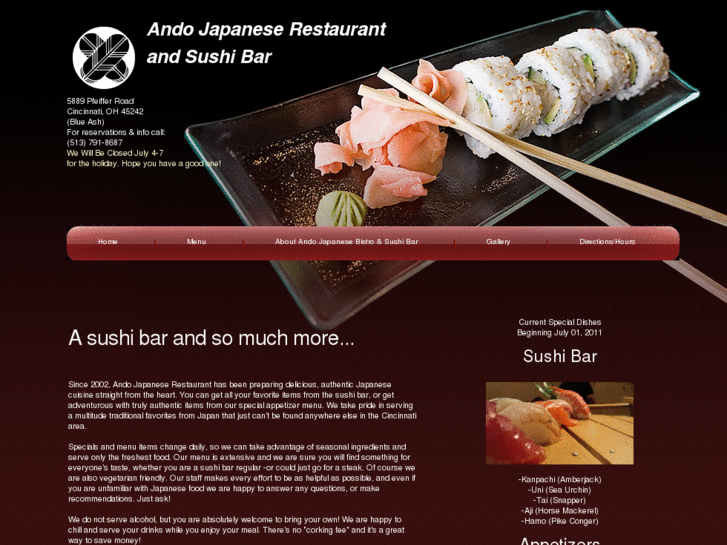 www.andojapaneserestaurant.com