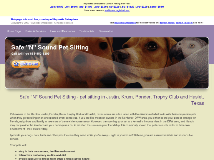 www.safensoundpetsitting.com