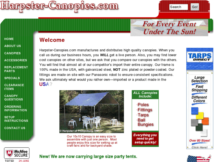 www.harpster-canopies.com