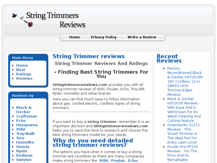 www.stringtrimmersreviews.com