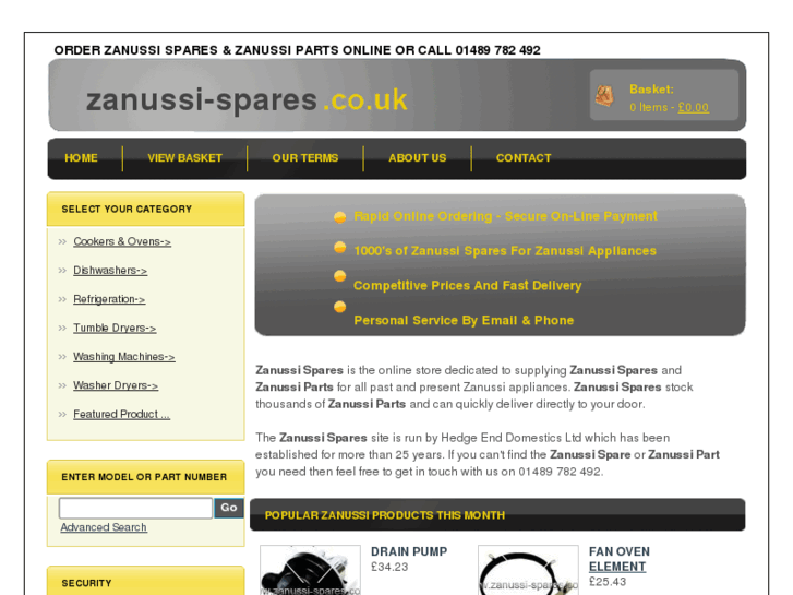 www.zanussi-spares.co.uk