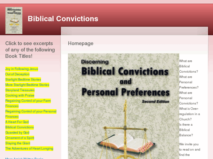 www.biblicalconvictions.info