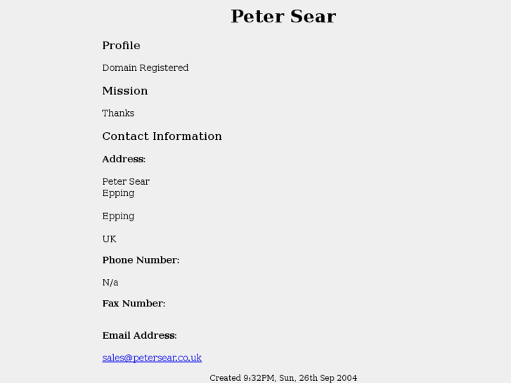 www.petersear.co.uk