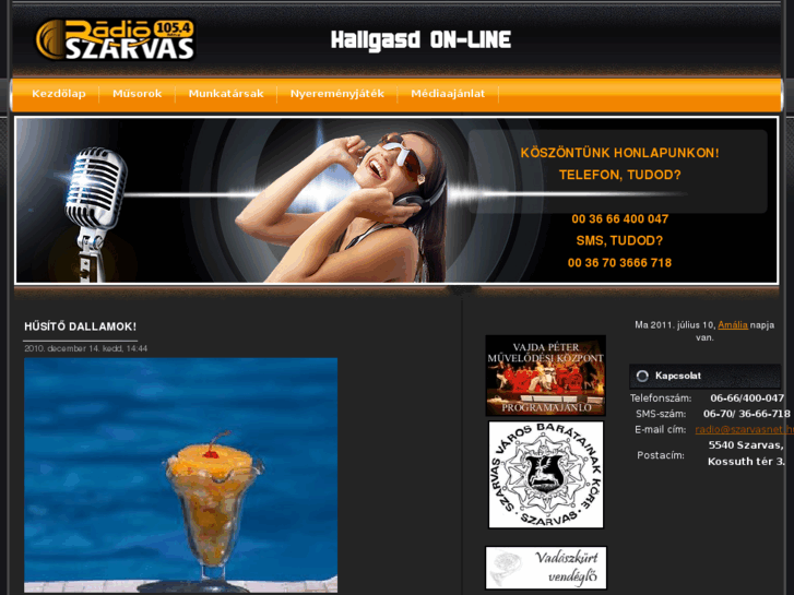 www.radioszarvas.hu