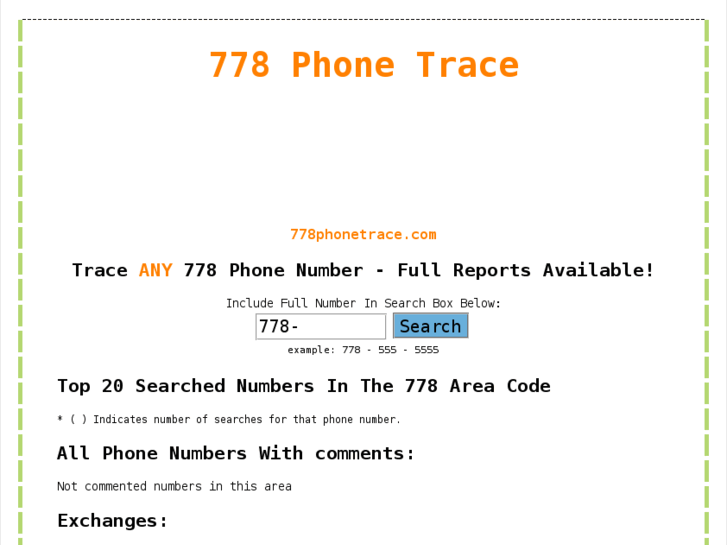 www.778phonetrace.com