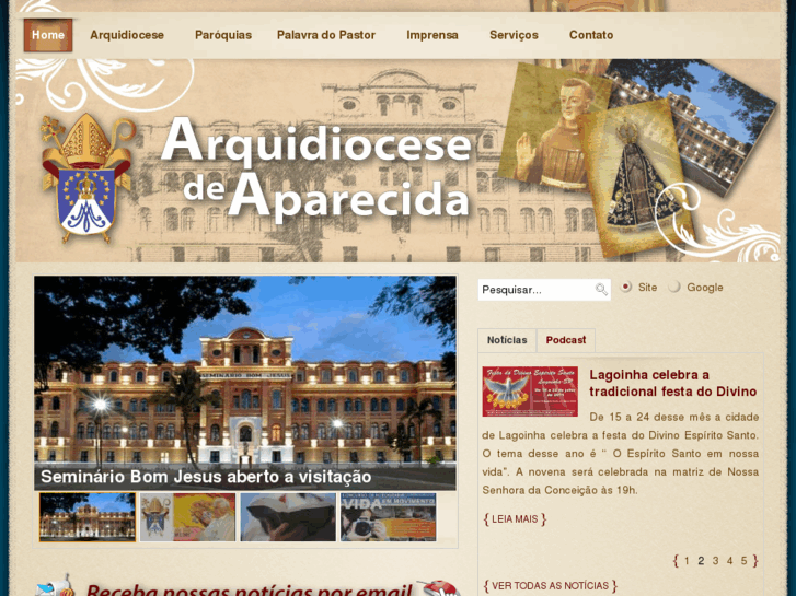 www.arquidioceseaparecida.org.br