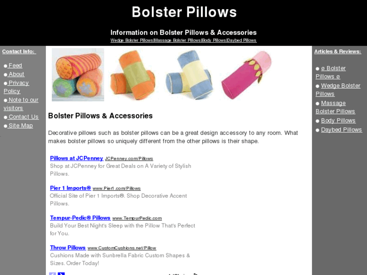 www.bolsterpillows.org