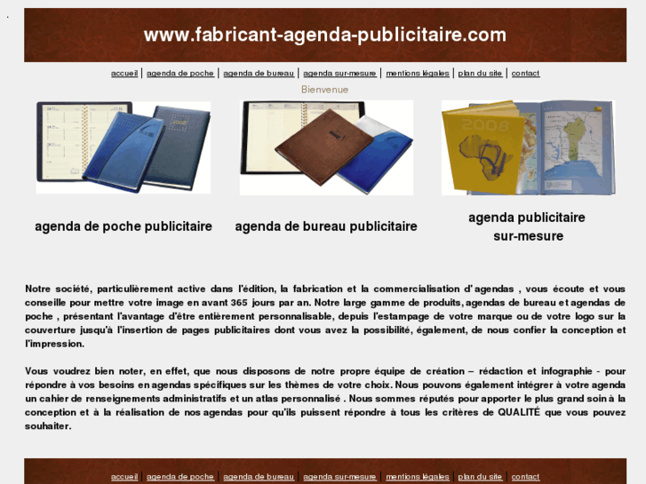 www.fabricant-agenda-publicitaire.com