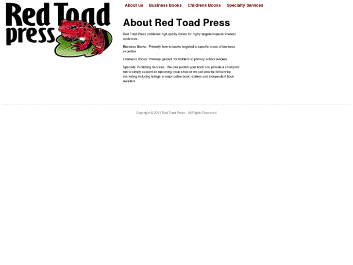 www.redtoadpress.com