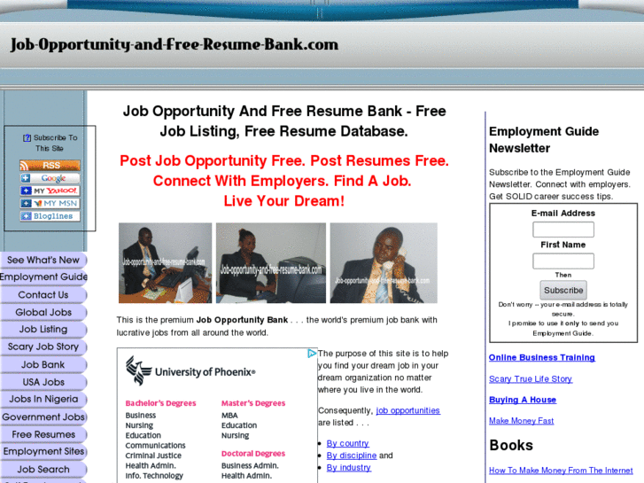 www.job-opportunity-and-free-resume-bank.com