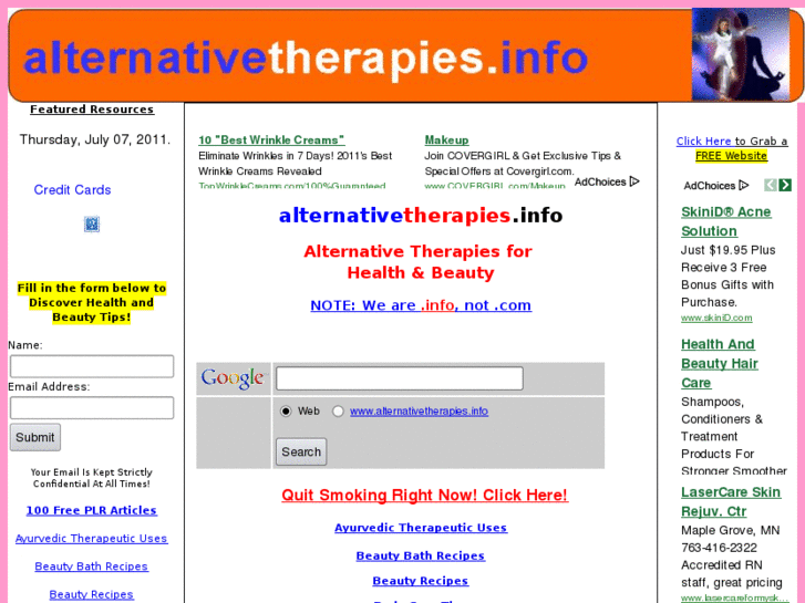 www.alternativetherapies.info