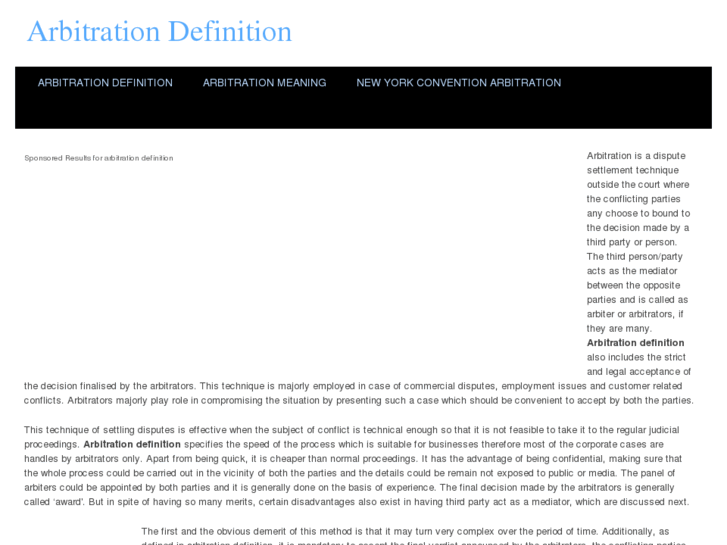 www.arbitrationdefinition.com