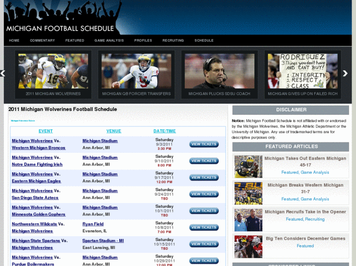 www.michiganfootballschedule.com