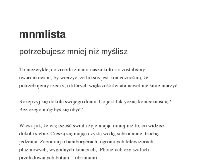 www.mnmlista.pl