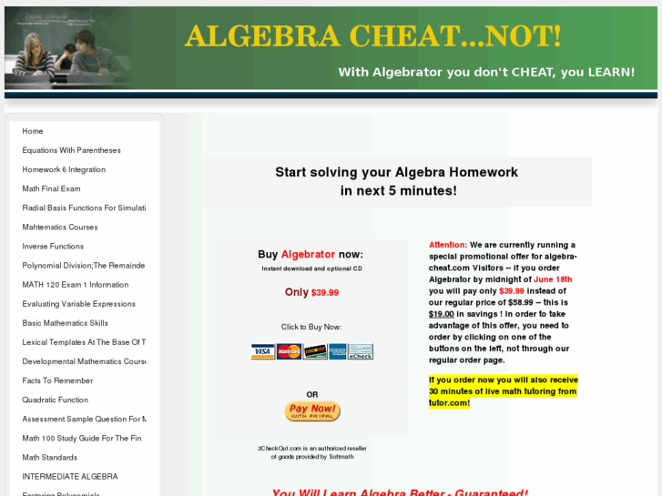 www.algebra-cheat.com