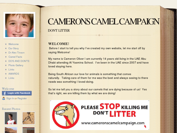 www.cameronscamelcampaign.com