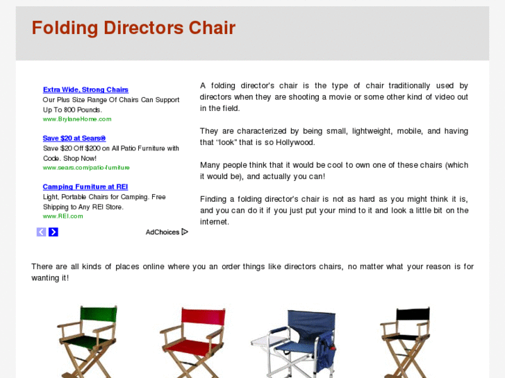 www.foldingdirectorschair.com