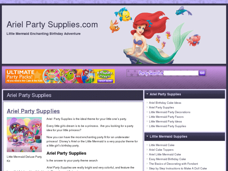 www.arielpartysupplies.com