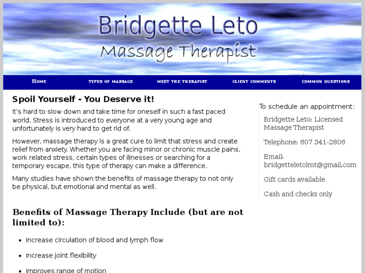 www.bridgetteletomassagetherapist.com