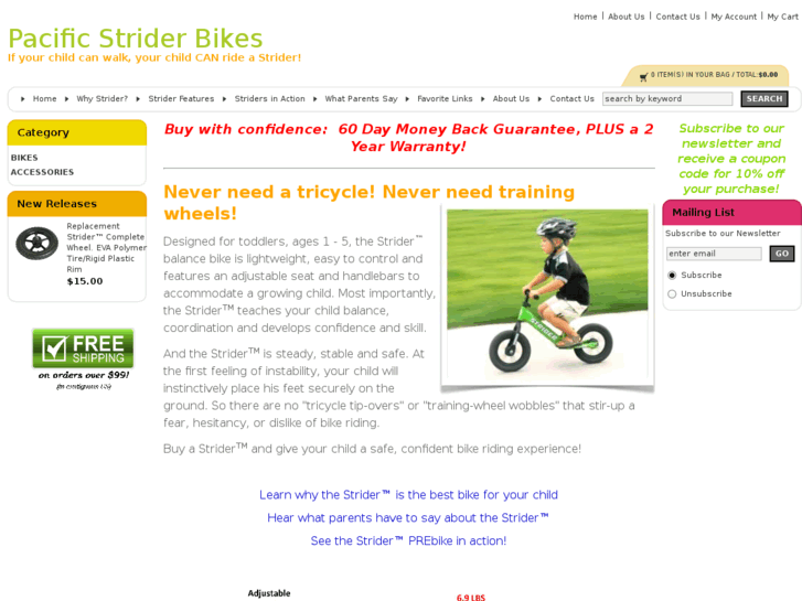 www.pacificstriderbikes.com