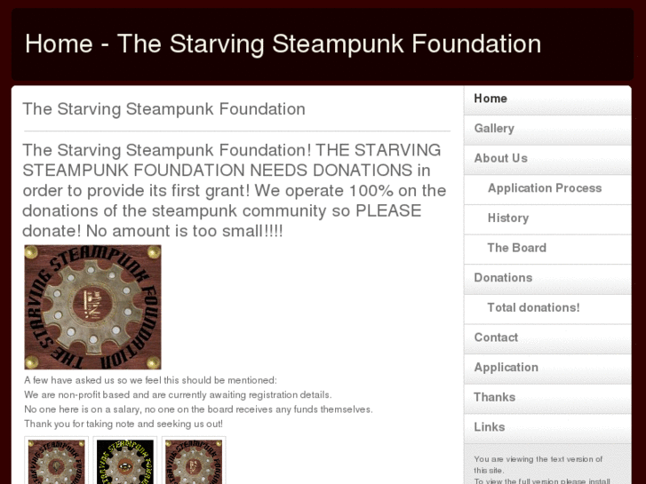 www.thestarvingsteampunkfoundation.org